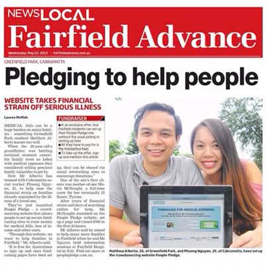 Fairfield Advance — “Pledging to help people”